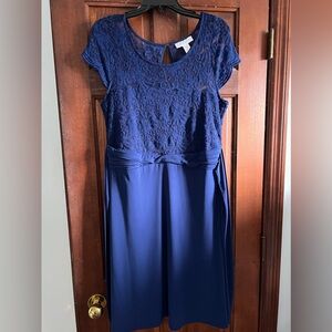 Motherhood Maternity Navy formal dress